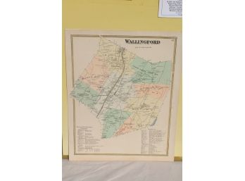 1868 Wallingford Greater Region - Beers Map