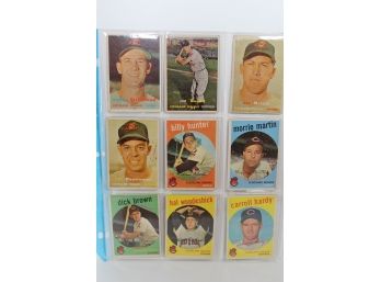 1957/1959 Cleveland Indians Topps Baseball Cards (26)