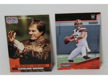 Baker Mayfield RC From Panini & Bill Belicheck Pro Set Rookie Coaching Cards Ungraded