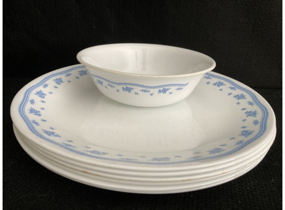 Assorted Corelle Plates And Bowl