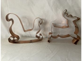 Large Copper Colored Cookie Cutters New And Like New Condition
