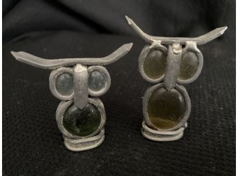 Two Little Welded Owls