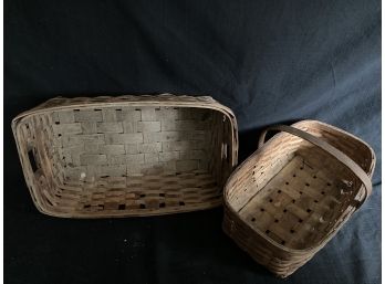 Two Large Rectangular Baskets