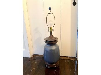 Periwinkle Urn Form Pottery Lamp