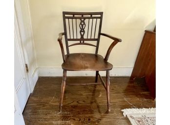 Unique Antique Wood Arm Chair With Great Patina