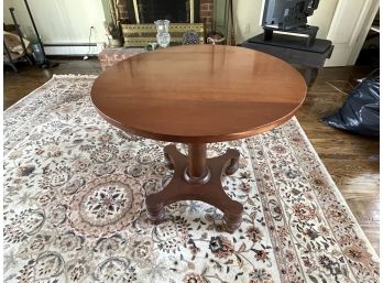 Round Pedestal Wood Table