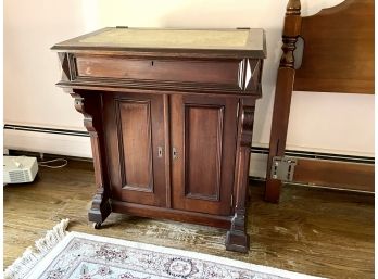 Antique Wood Podium / Side Table
