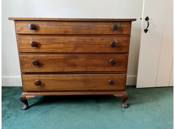 Handcrafted Late 1800s Four Drawer Dresser