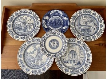 Collection Of Vintage Wedgwood Yale University Plates