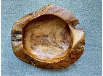 Carved Wood Bowl In Natural Form