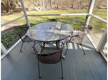 Vintage Outdoor Iron Patio Set For Refinishing Project
