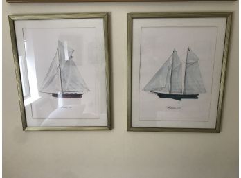 Pair  Of Beautiful Framed  Ships Prints