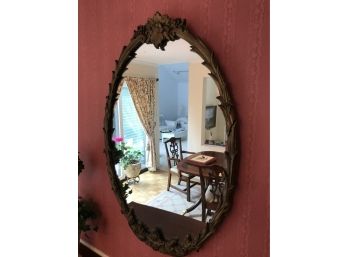 Shaft Leaf Gilded Age Mirror: (early 1900's)