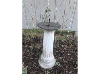 Brass Sundial   With Stone Base