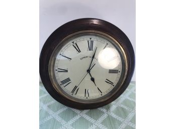 Vintage - Bombay Clock Co. Mahogany Case With Brass  Rim