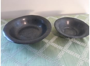Late 1800's Pewter Bowls By Wm. A. Rogers Pewters