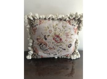 Gorgeous  Vintage Pettipoint Pillow  With Tassels