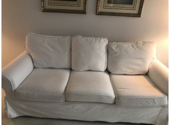 Three(3) Seater Slip Covered Ikea Couch.