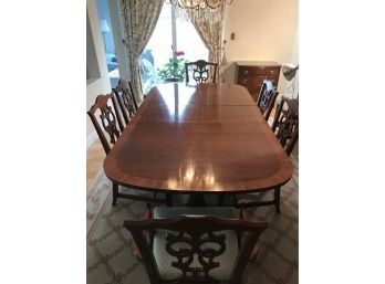 Harden (#562)  Mahogany Double Pedestal Table  & Eight (8) Chairs: