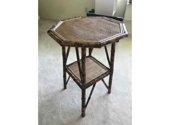 Vintage Bamboo & Rattan Stand
