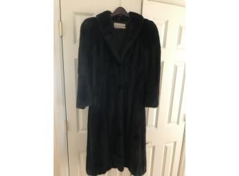 Black Lama Gorgeous Black Mink Coat- Silk Lined