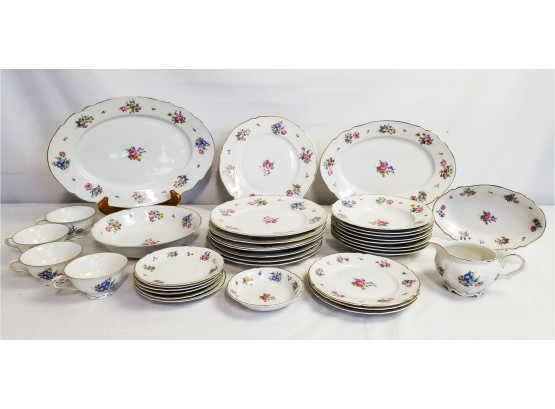 Vintage Hutschenreuther Selb Bavaria Germany US Zone China Dining 35 Piece Set - Mayfair Pattern