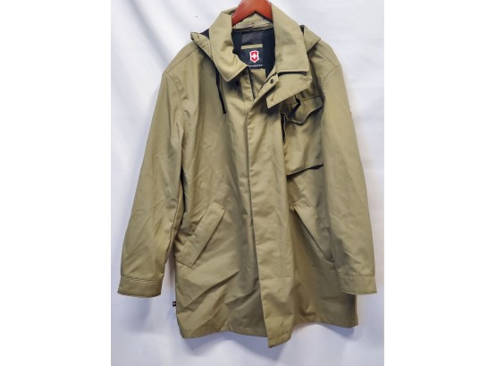Victorinox Swiss Army Men's XL Khaki Jacket Coat-veralls