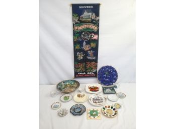 Vintage Travel Souvenir Plates, Cups, Bowls & Wall Art, 1961 World's Fair Dish And More