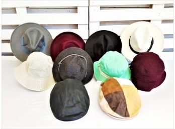 10 Assorted Women's And Men's Hats