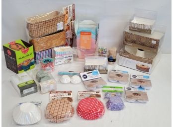 New Paper Bakeware Lot - Cupcake & Muffin Cups, Tube Pans & More