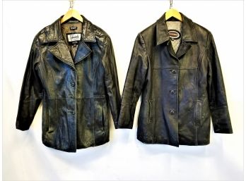 His And Hers Genuine Leather Jackets Both Size Large