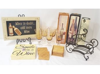 Wine Lover's - Wine Glasses, Bottle Caddy, Wall Art, Wine Bottle Decorative Boxes And More
