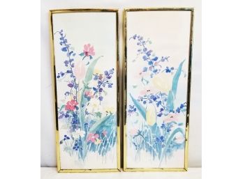 Two Framed Vintage 1985 Wildflowers Lithograph Art Prints By Arthur A. Kaplan 820-33