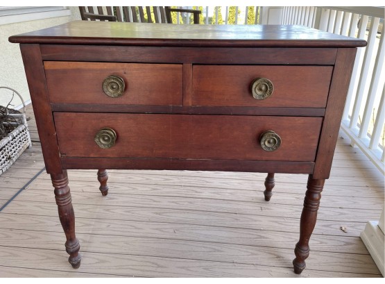 Sweet And Well Proportioned 3 Drawer Antique Work Table