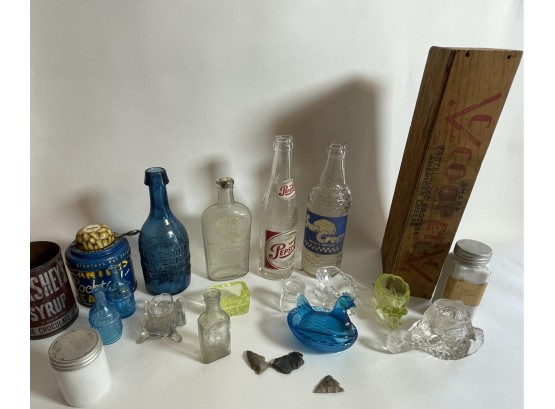 Early Bottle And Advertising Lot