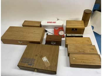 Tool Lot With Original Wood Boxes