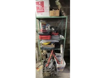 Generous Shelf Lot Of Tools Includes Big Wrenches , Antique Clamps And More