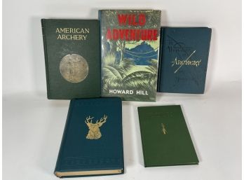 5 Rare Books On  Archery And Bow Hunting