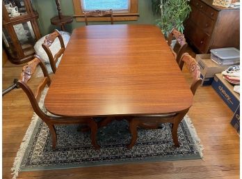 Lovely  1940s Mahogany Table And Chair Set