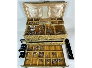Jewelry Box  Full Of Costume Jewelry Watches And More