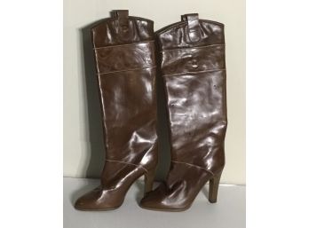 Italian Leather  Brown Boots High Sz. 9