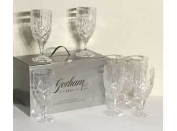Gorham Crystal Wine, Water Glasses Brand New Stickers In Box