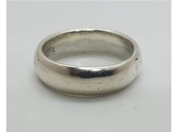 Nice Vintage Wedding Ring In Sterling Silver ~ Size 6 ~ 5.31 Grams