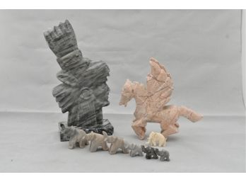 Collection Of Three Shop Emporium Marble Figurines