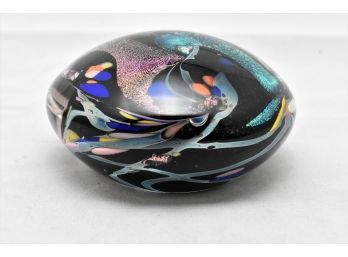 Rollin Karg Signed Saucer Paperweight