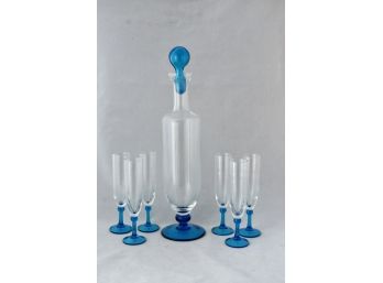 Spirits Decanter And Cordial Glasses