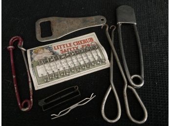 Vintage Safety Pins And Other Mending Tools