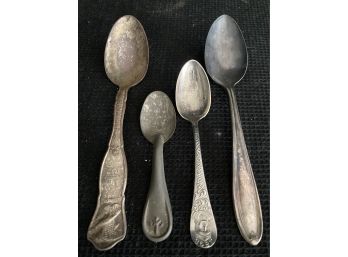 Vintage/antique Etched Spoons (4)