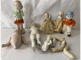 Porcelain Dolls From Japan And Doll Parts Approx 2 Inches Tall