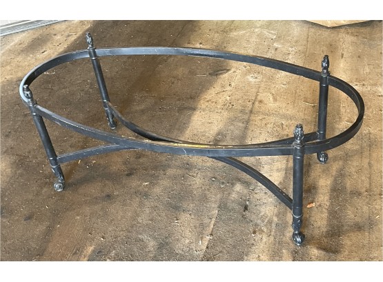 Wrought Iron Oval Table Without Glass Top
